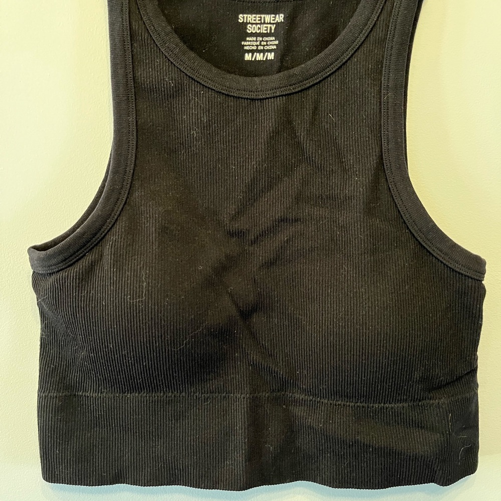 Streetwear Society Black Ribbed Tank Top